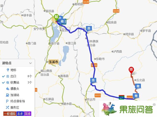 昆明到普者黑線路圖-昆明怎么到普者黑？昆明到普者黑多少公里？