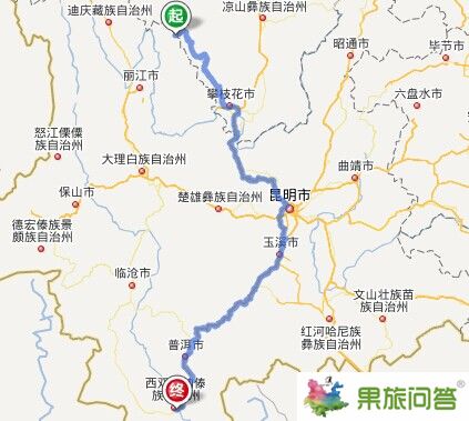 從瀘沽湖到西雙版納怎么坐車？有多少公里？瀘沽湖到西雙版納火車有沒有？